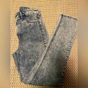 American Eagle Sky High Jeggings High Waist Acid Wash 6 Regular